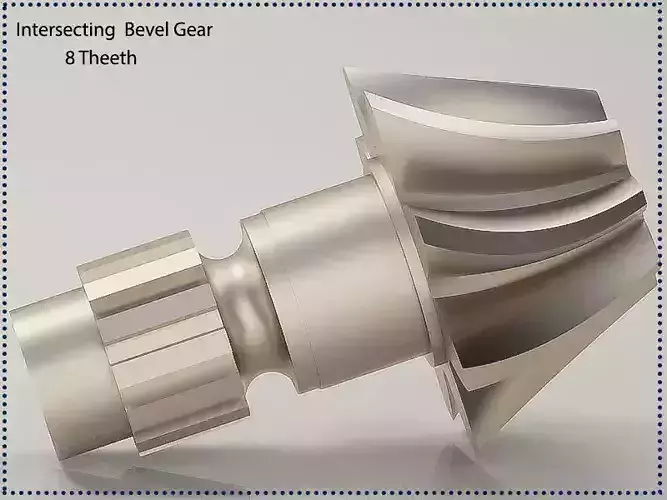 Original sizes  Helical  Bevel Gear 8 Theeth 3D print model 3D print model