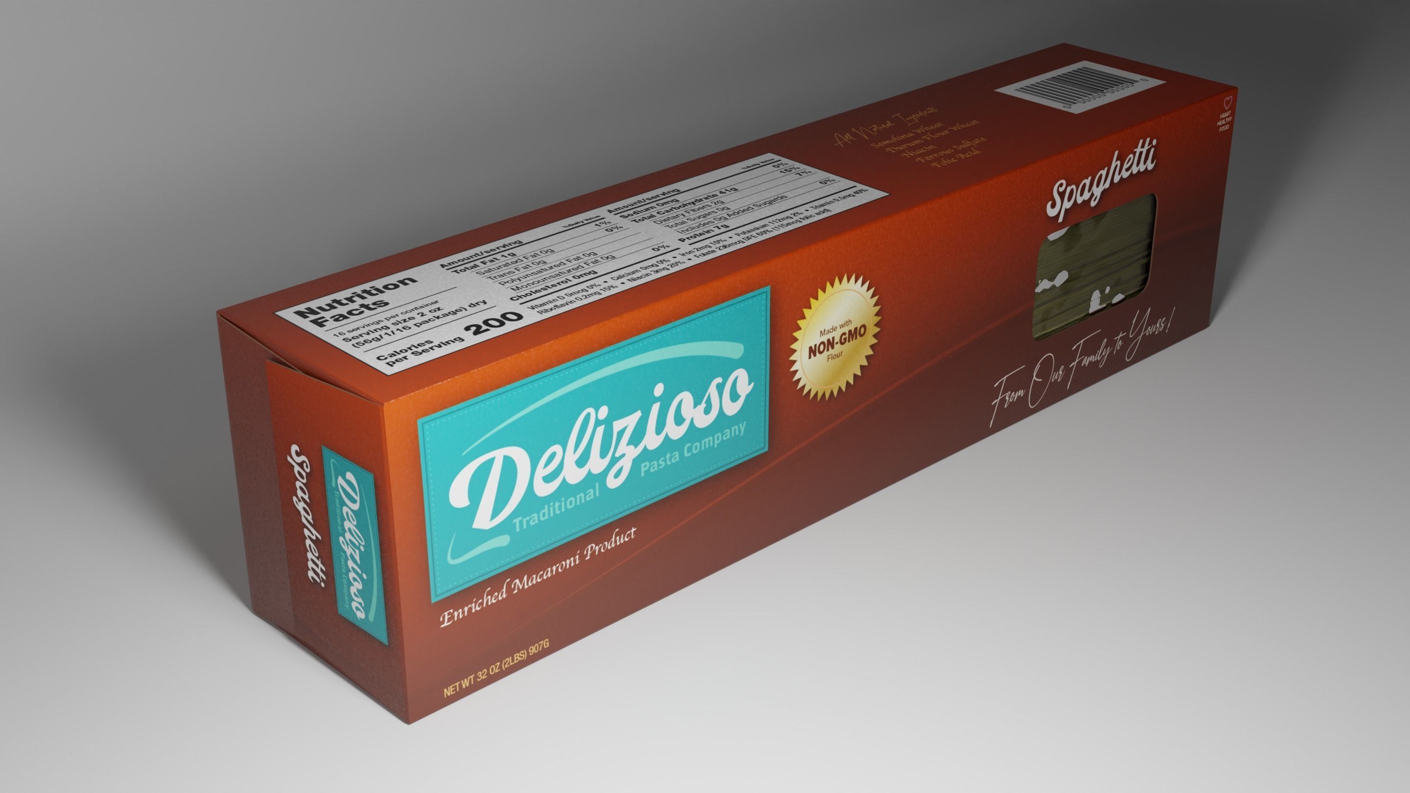 Delizioso Practically Perfect Pasta Box 3D model_2
