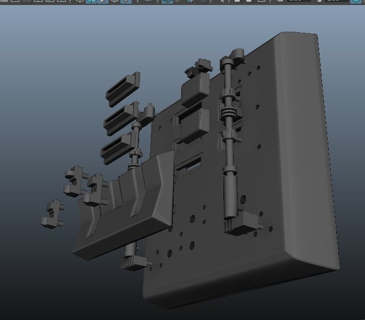 Darth Vader Chest box belt box Armor ESB STL file for 3d print 3D model_8