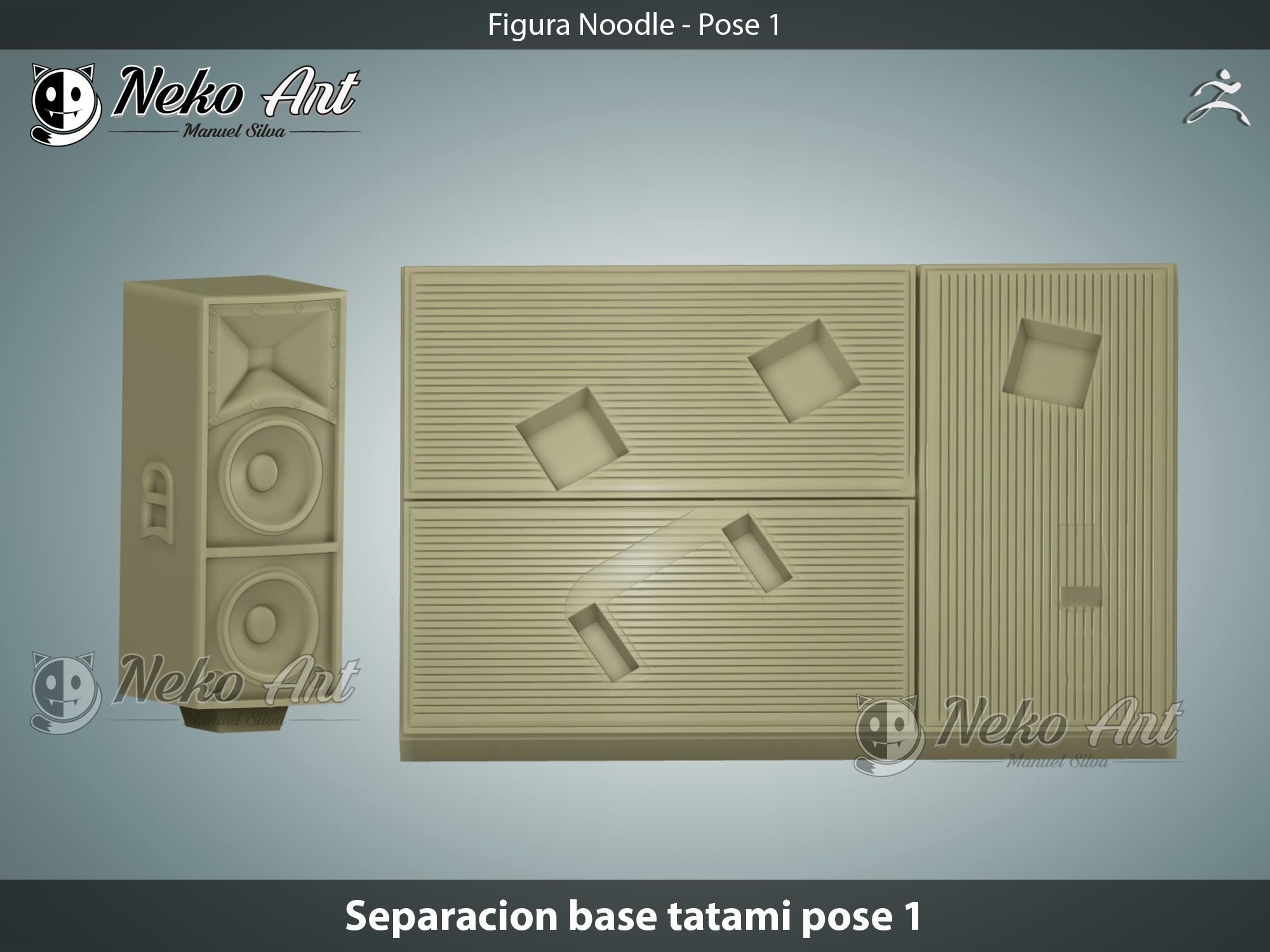 Noodle Gorillaz figure 3D print model_9