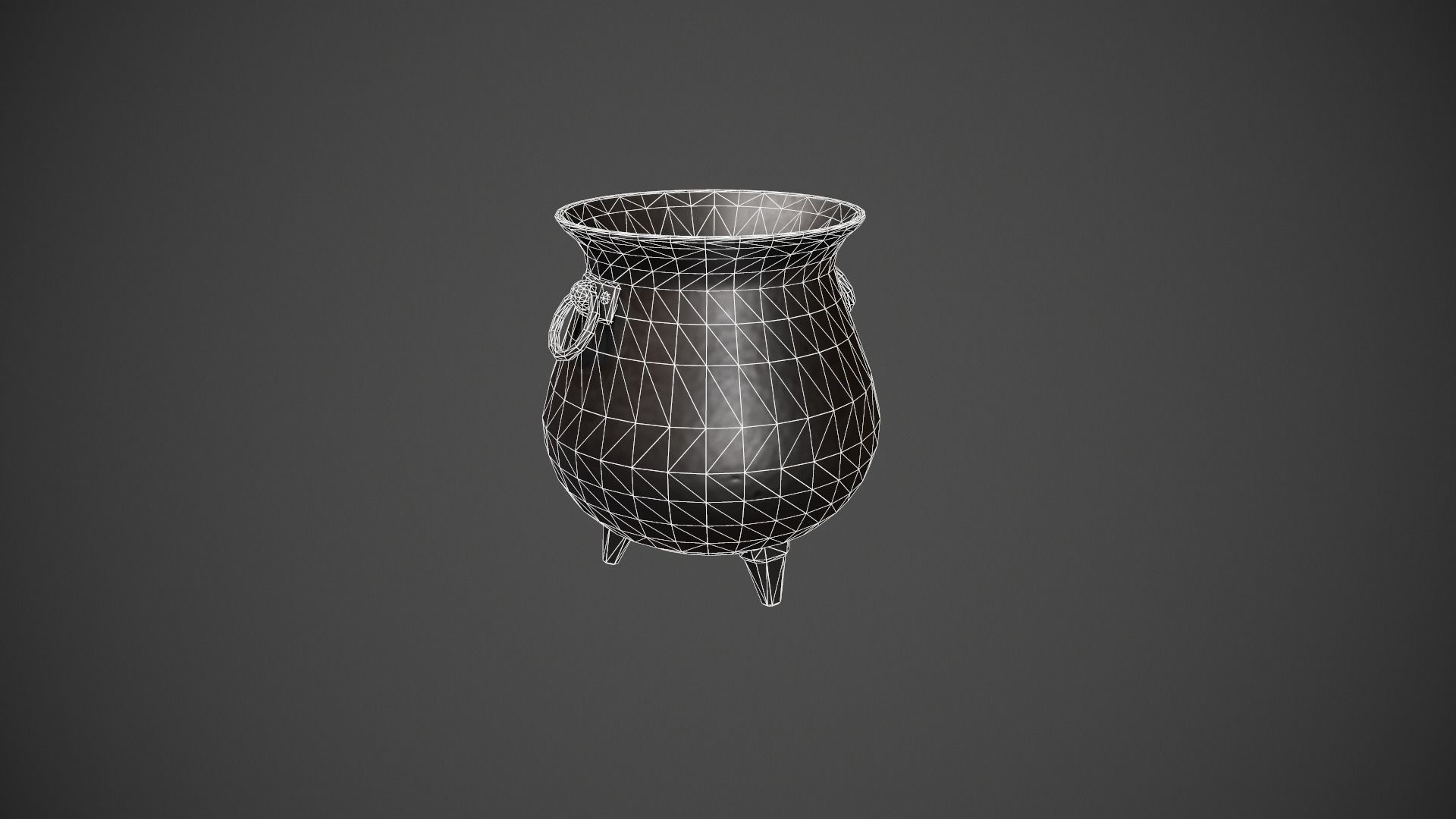 Cauldron - Witches Cauldron Low-poly 3D model_16