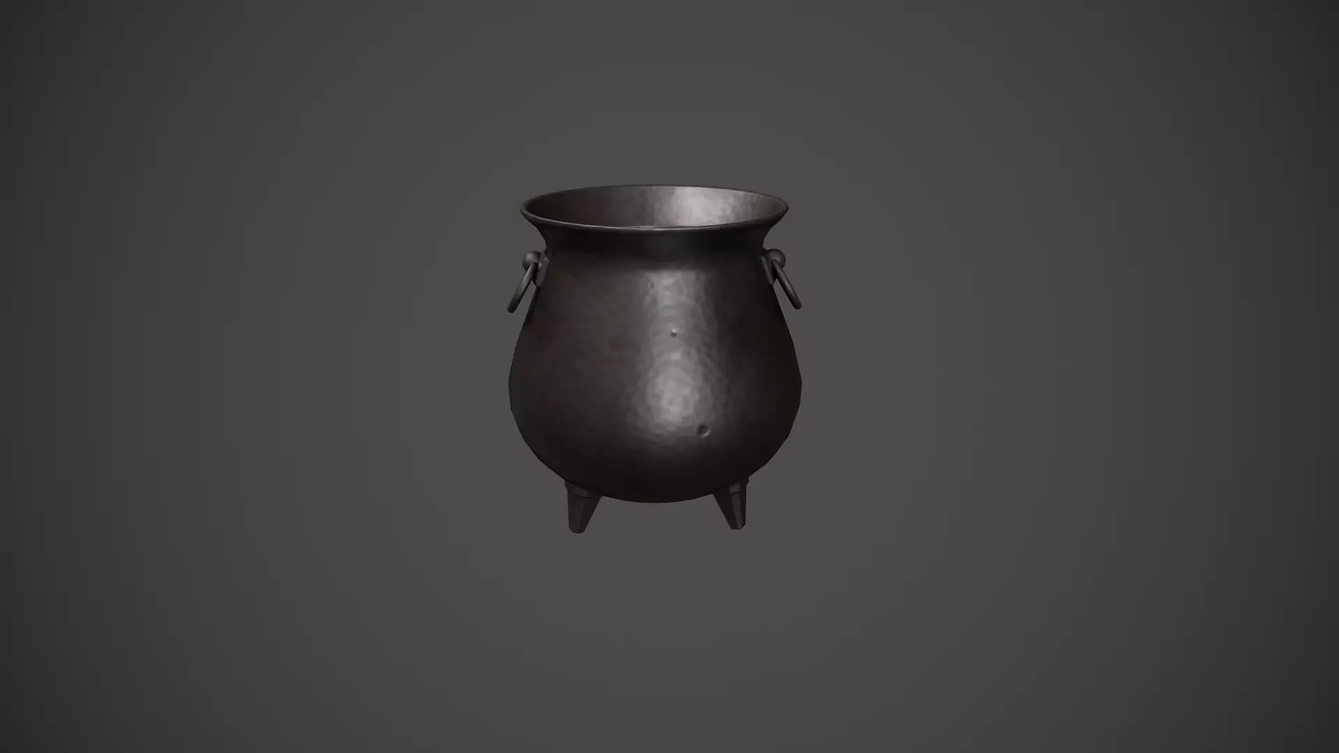 Cauldron - Witches Cauldron Low-poly 3D model_0
