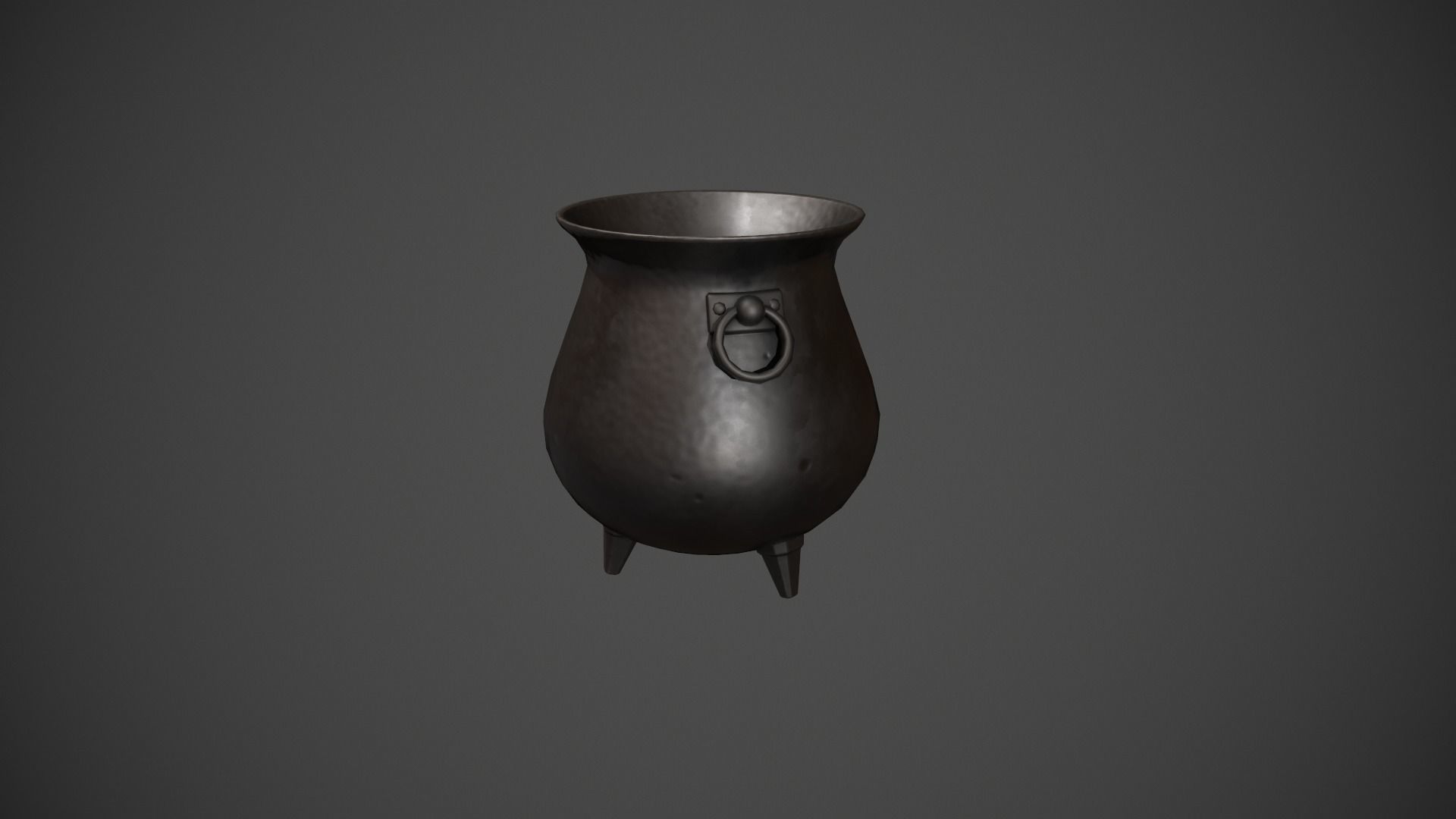 Cauldron - Witches Cauldron Low-poly 3D model_3