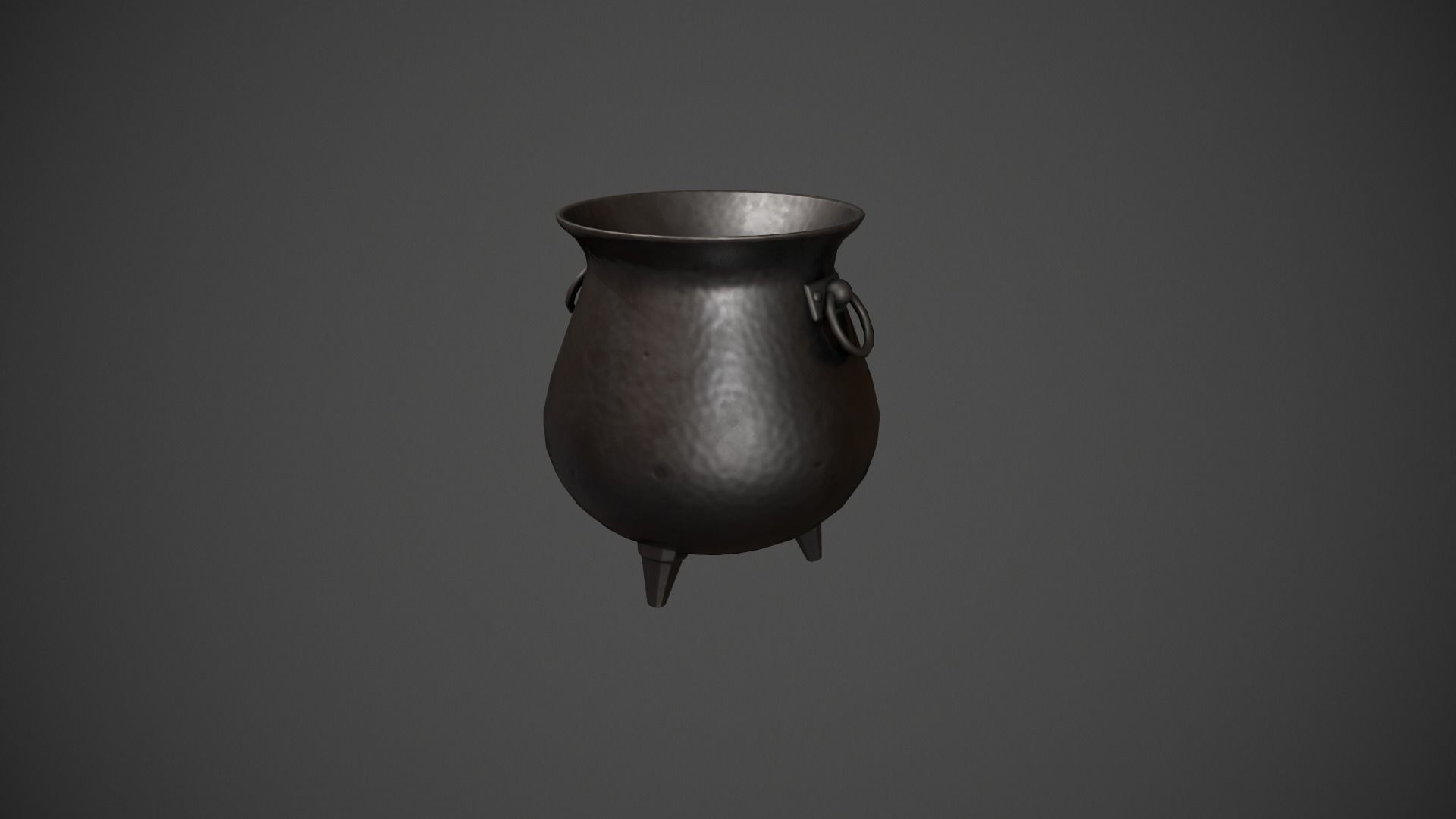 Cauldron - Witches Cauldron Low-poly 3D model_4