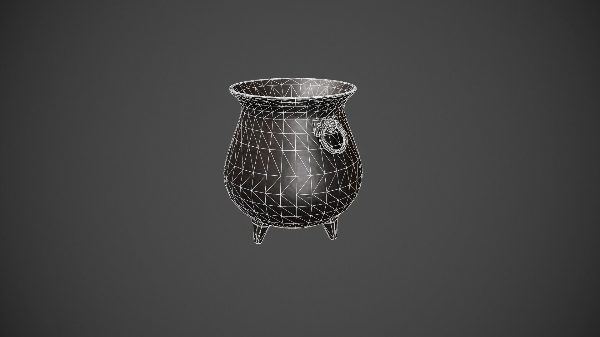 Cauldron - Witches Cauldron Low-poly 3D model_14