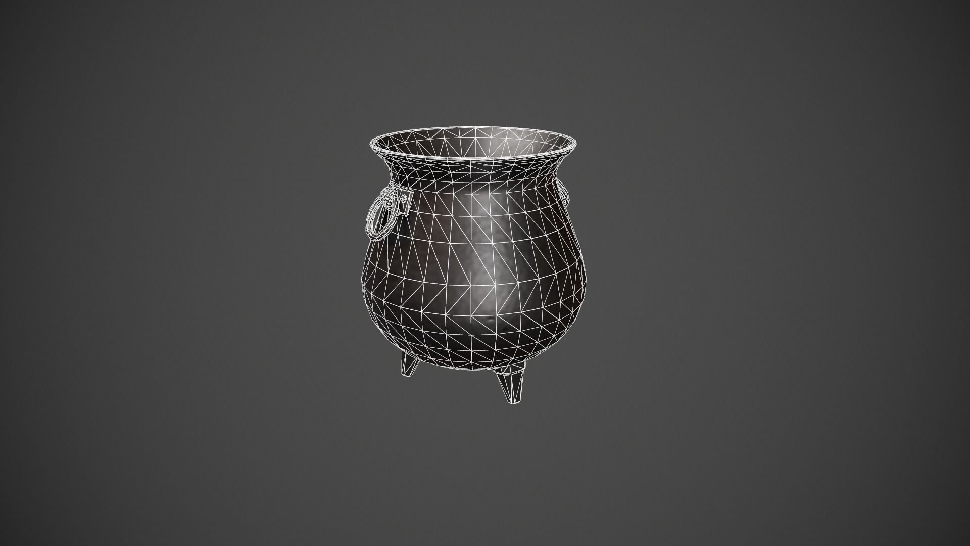Cauldron - Witches Cauldron Low-poly 3D model_7