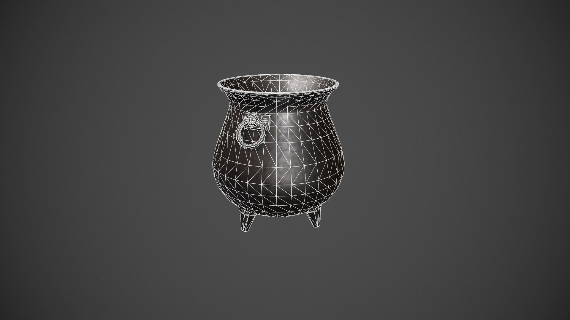 Cauldron - Witches Cauldron Low-poly 3D model_8