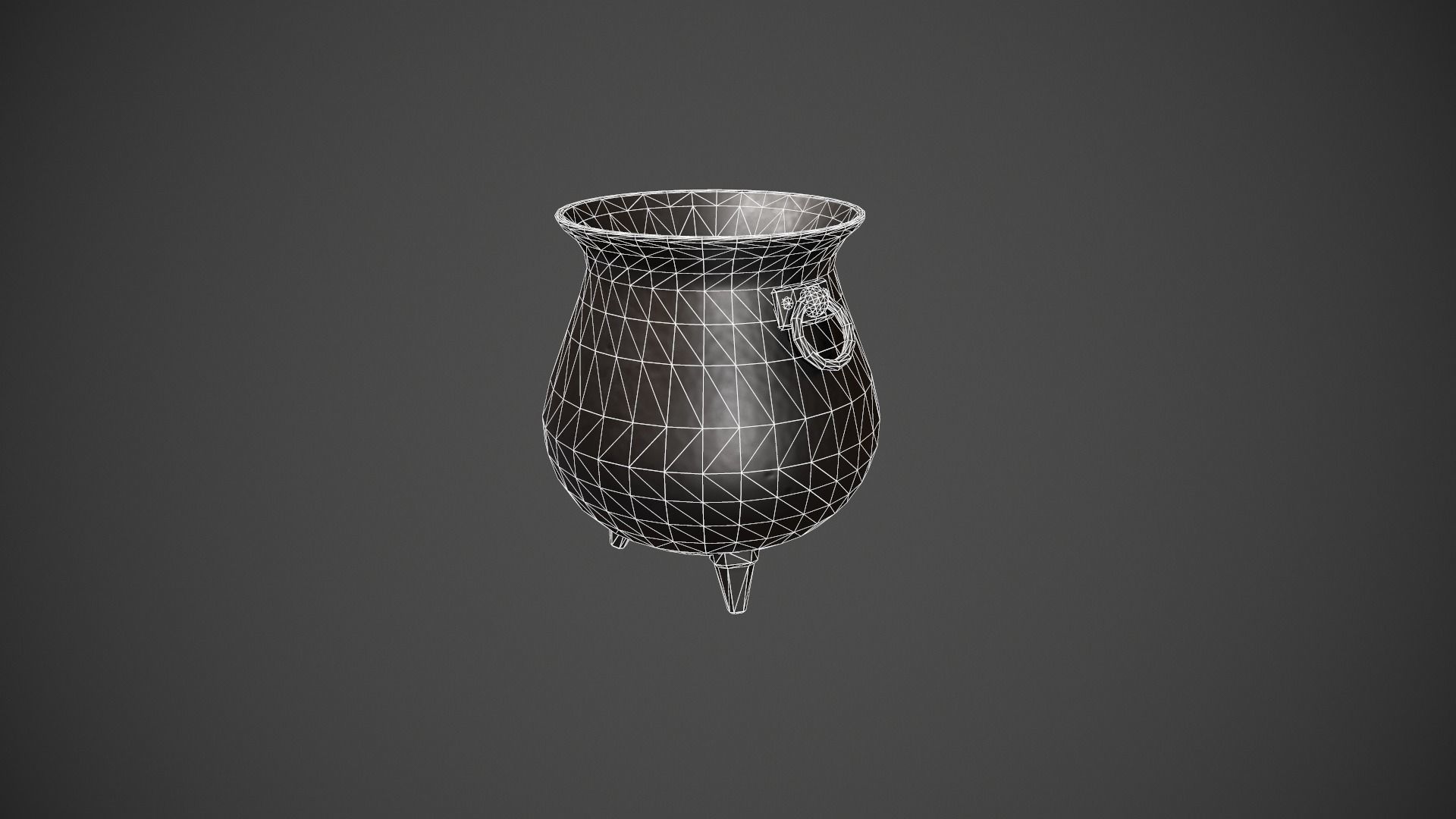 Cauldron - Witches Cauldron Low-poly 3D model_10