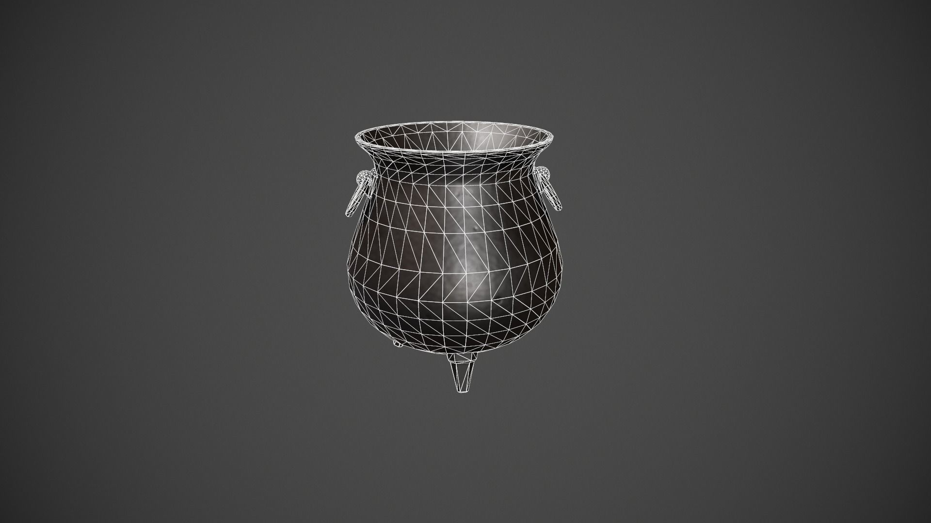 Cauldron - Witches Cauldron Low-poly 3D model_15