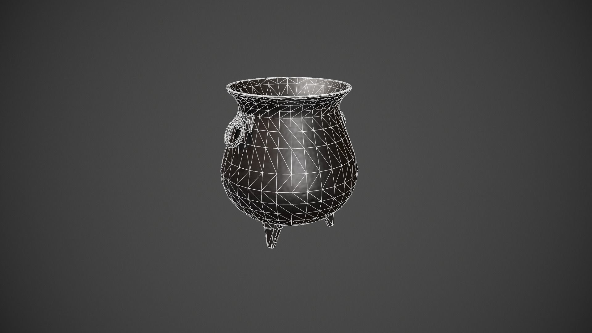 Cauldron - Witches Cauldron Low-poly 3D model_12