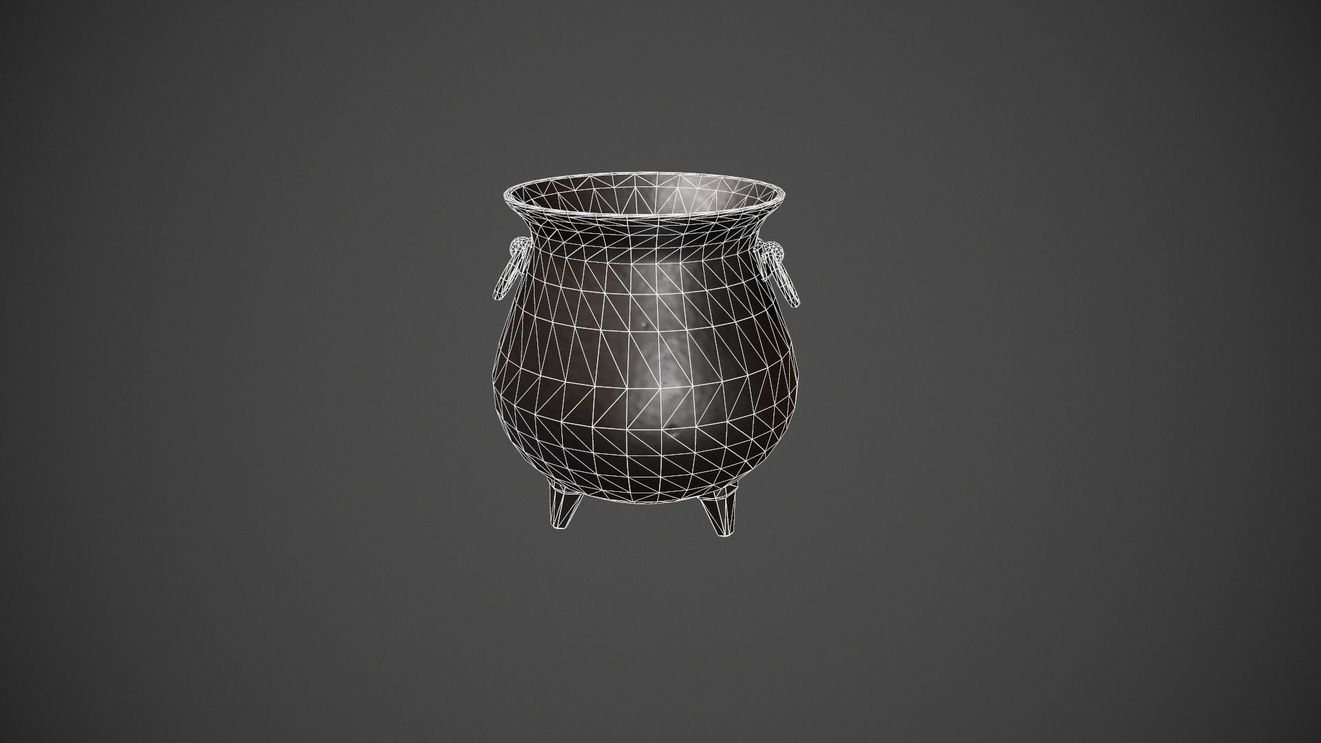 Cauldron - Witches Cauldron Low-poly 3D model_11