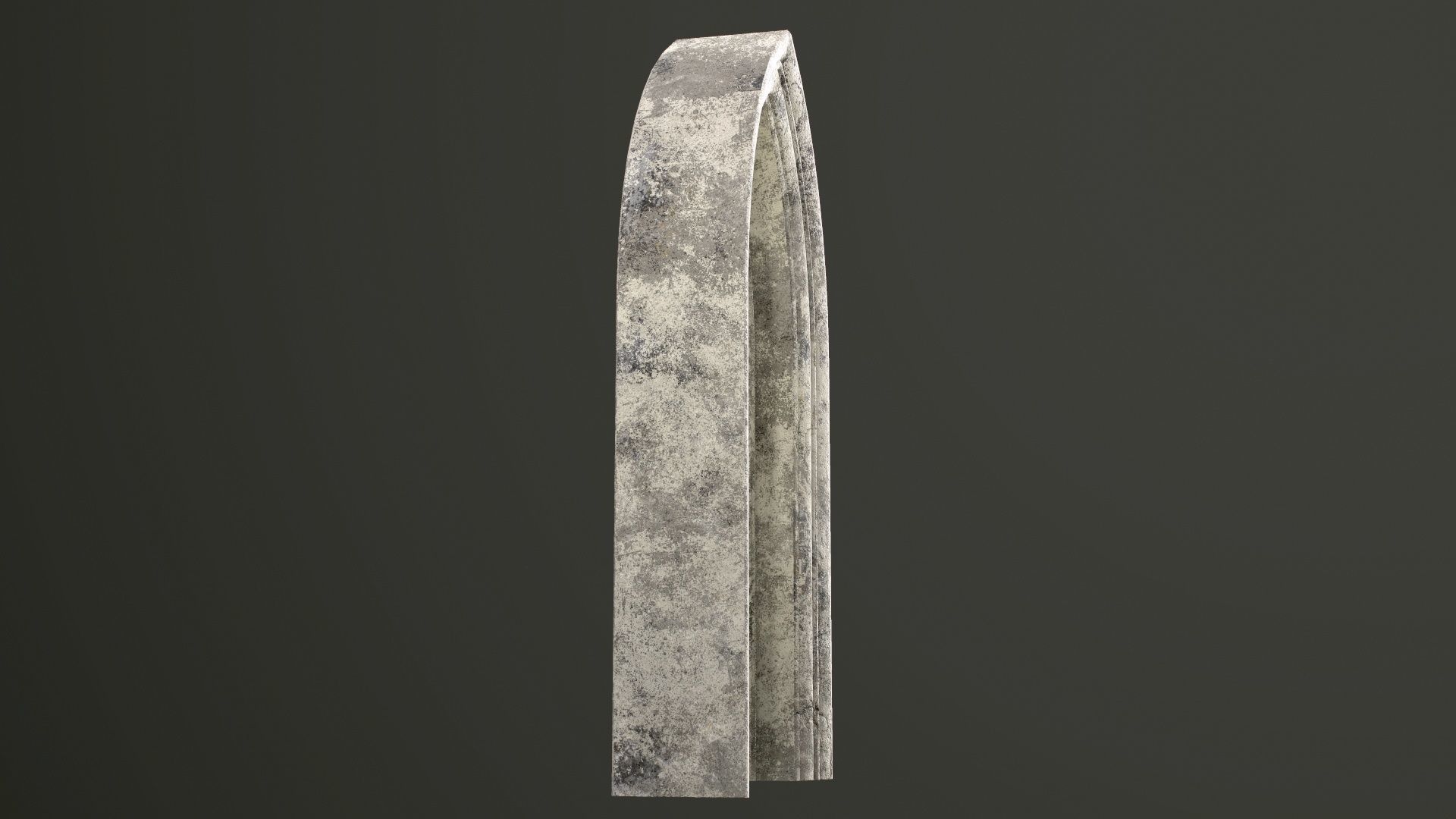 Old Single Stone Arch For The Medieval Door Low-poly 3D model_21