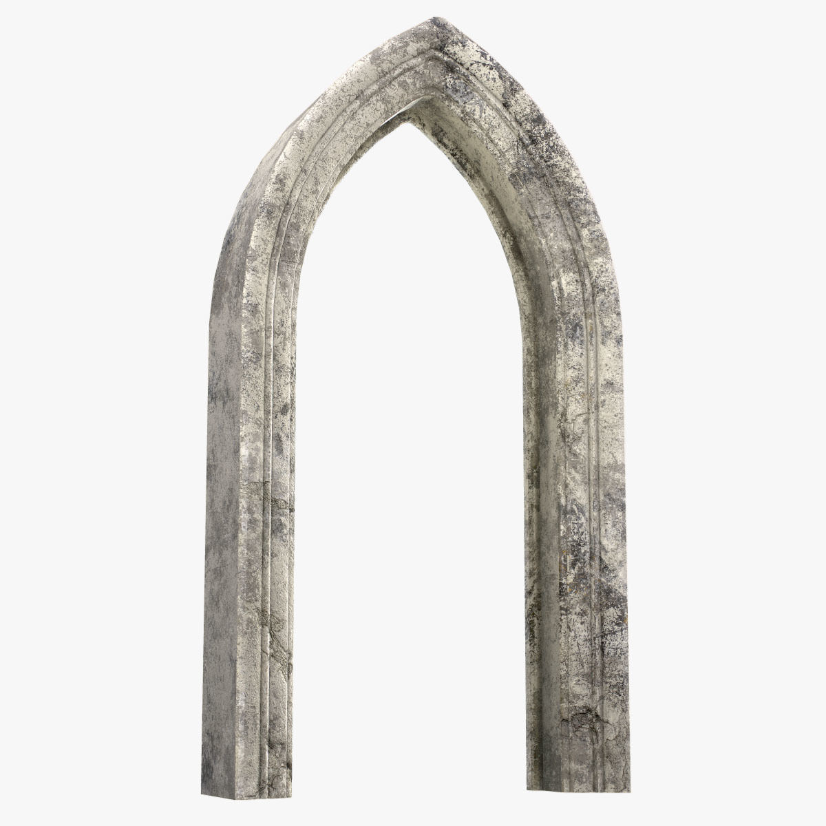 Old Single Stone Arch For The Medieval Door Low-poly 3D model_12