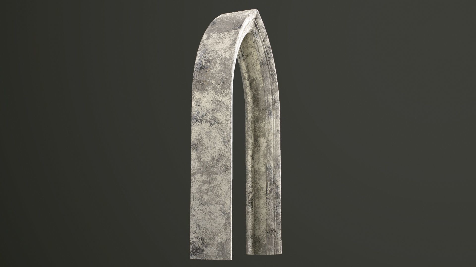 Old Single Stone Arch For The Medieval Door Low-poly 3D model_46