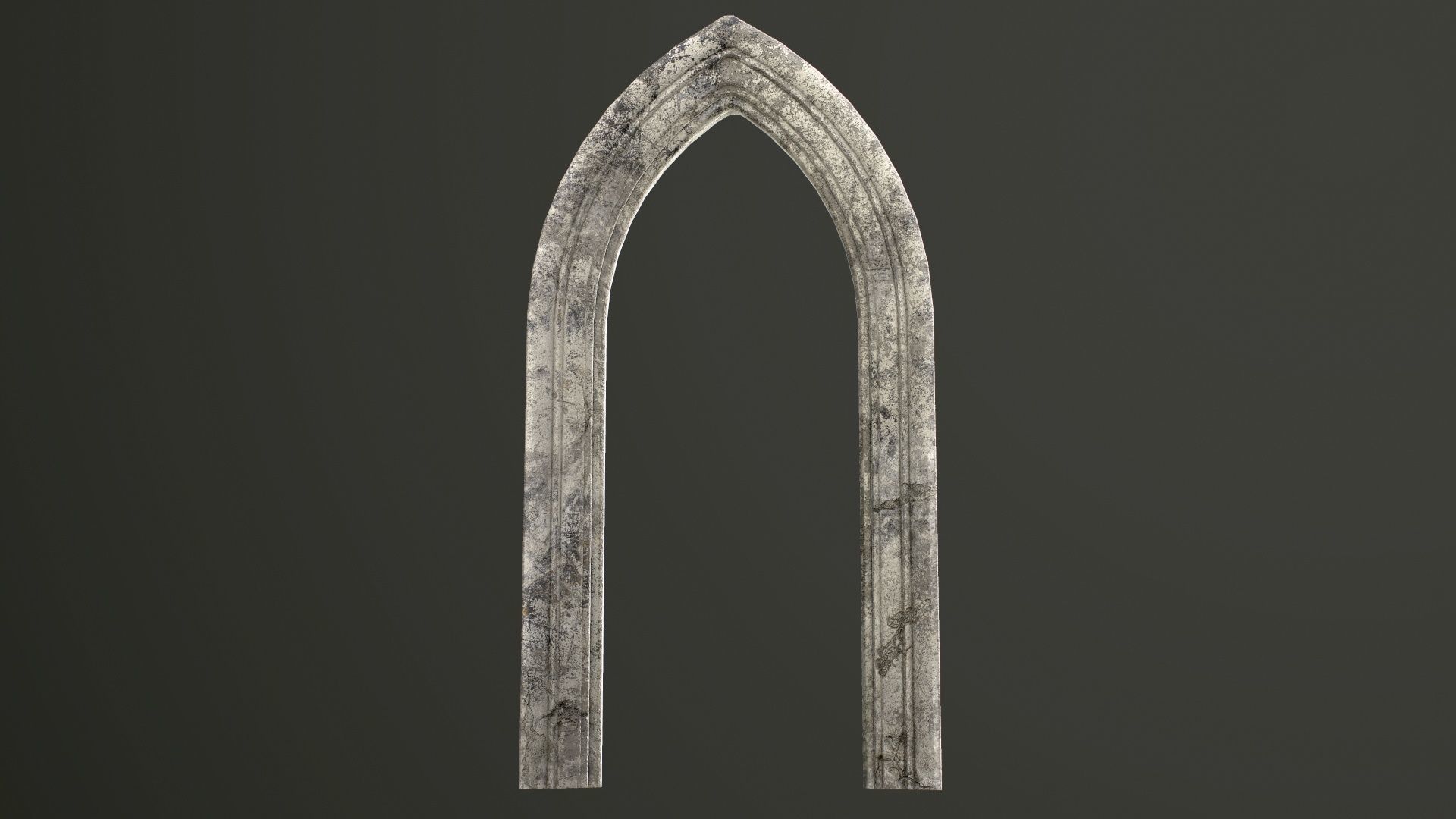 Old Single Stone Arch For The Medieval Door Low-poly 3D model_42