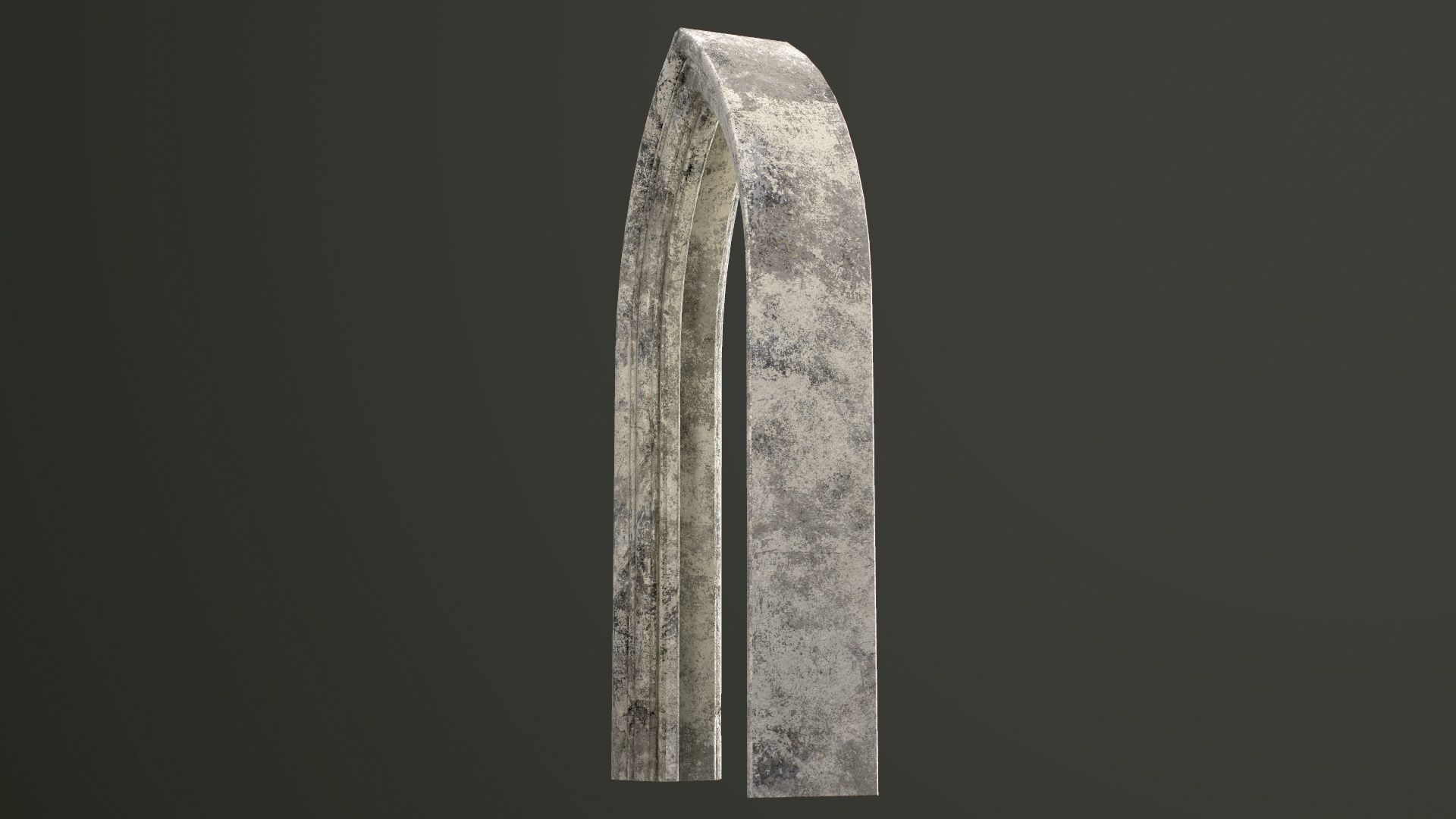Old Single Stone Arch For The Medieval Door Low-poly 3D model_25