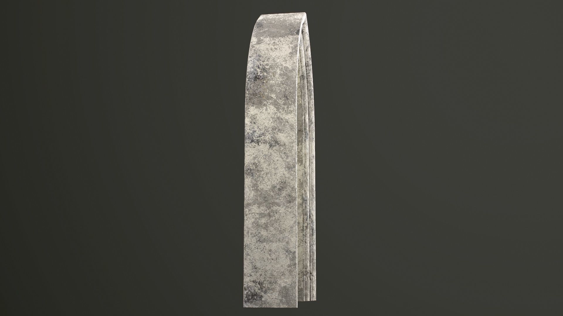 Old Single Stone Arch For The Medieval Door Low-poly 3D model_41