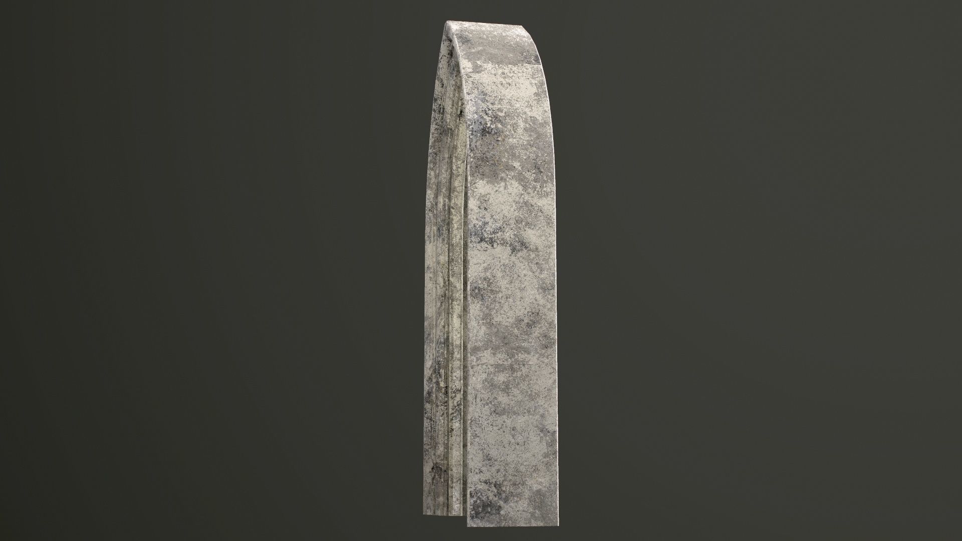 Old Single Stone Arch For The Medieval Door Low-poly 3D model_37