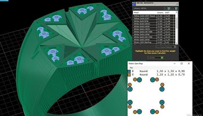POWER STAR RING  3D print model