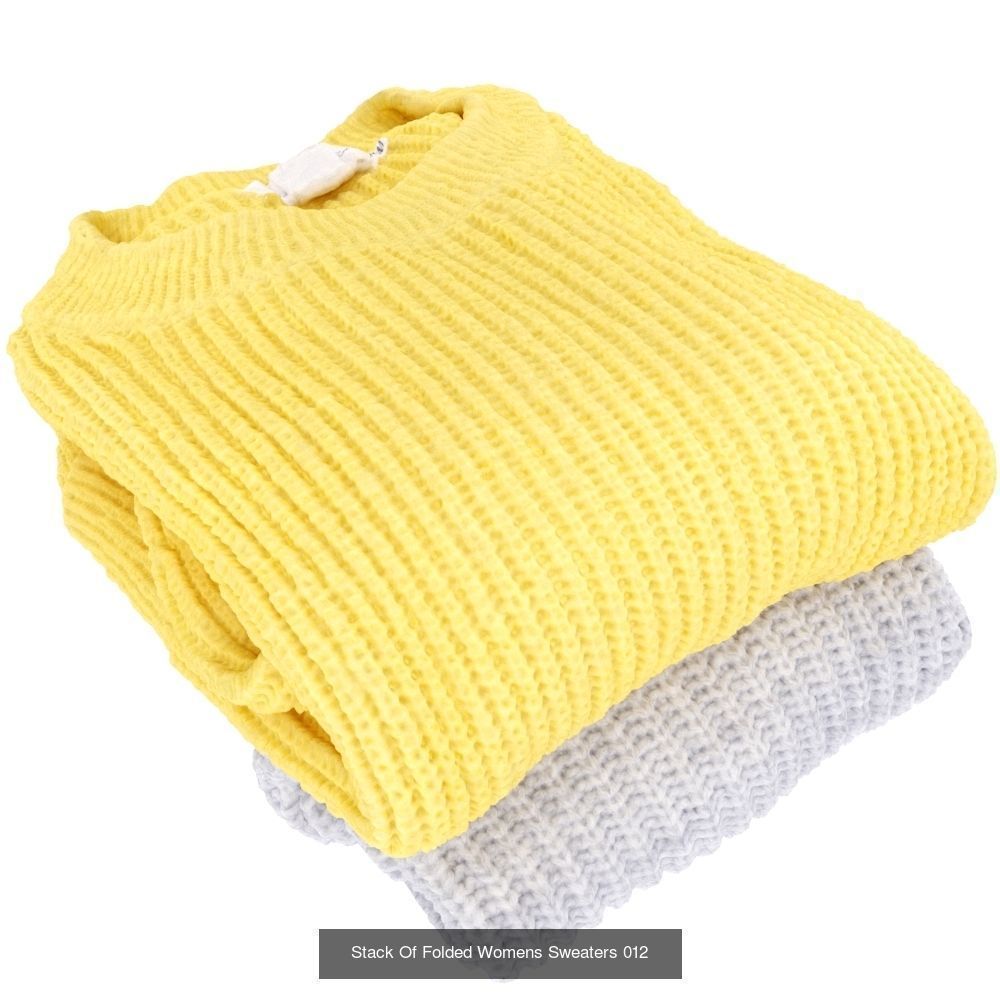 Stack Of Folded Womens Sweaters COLLECTION _1