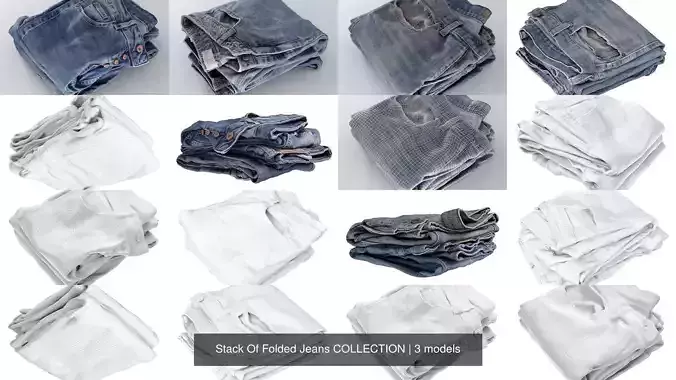 Stack Of Folded Jeans COLLECTION 