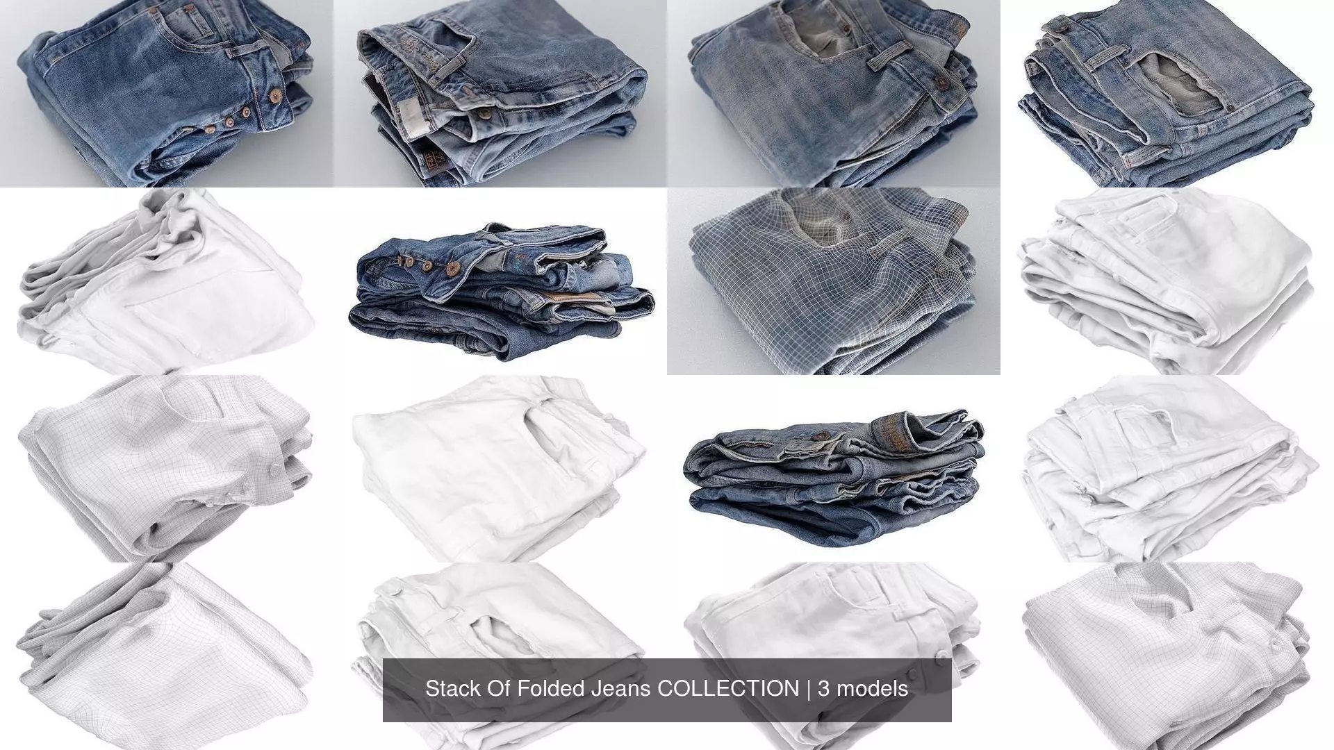 Stack Of Folded Jeans COLLECTION _0