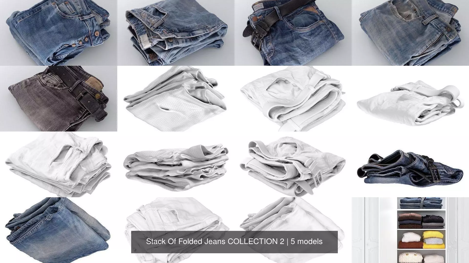 Stack Of Folded Jeans COLLECTION 2 _0