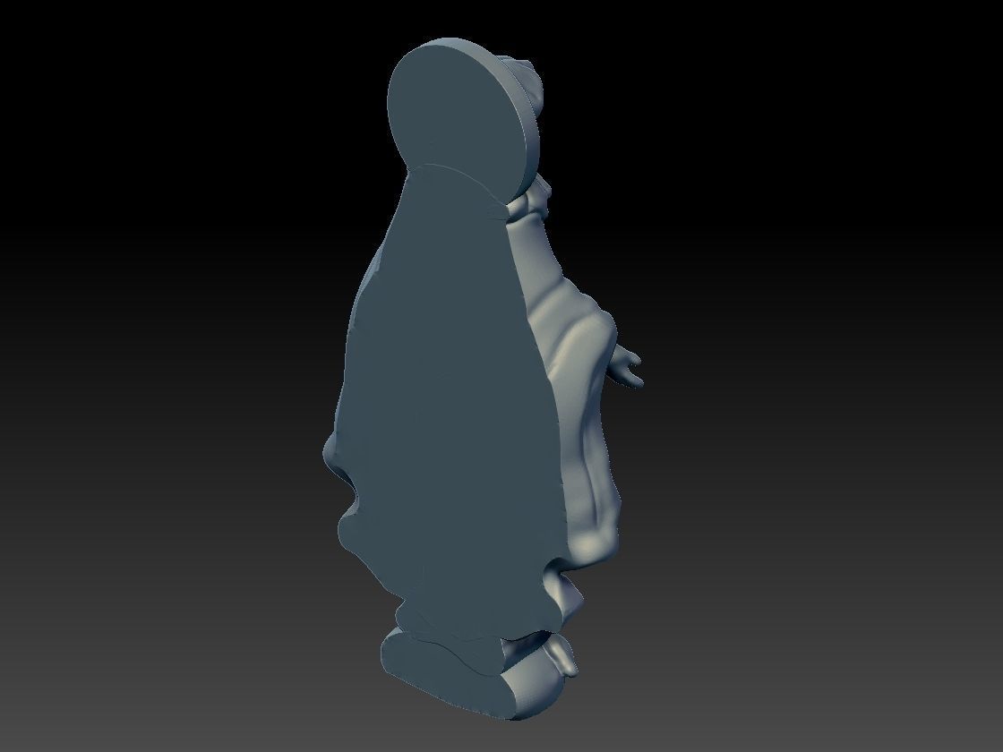 Virgin Mary 3D print model 3D print model_6