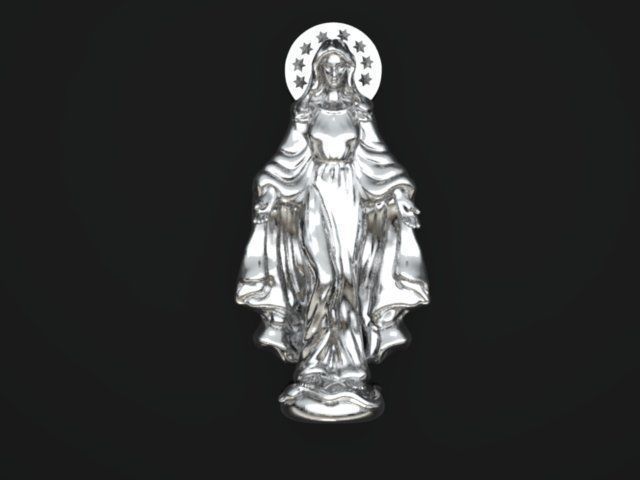 Virgin Mary 3D print model 3D print model_2