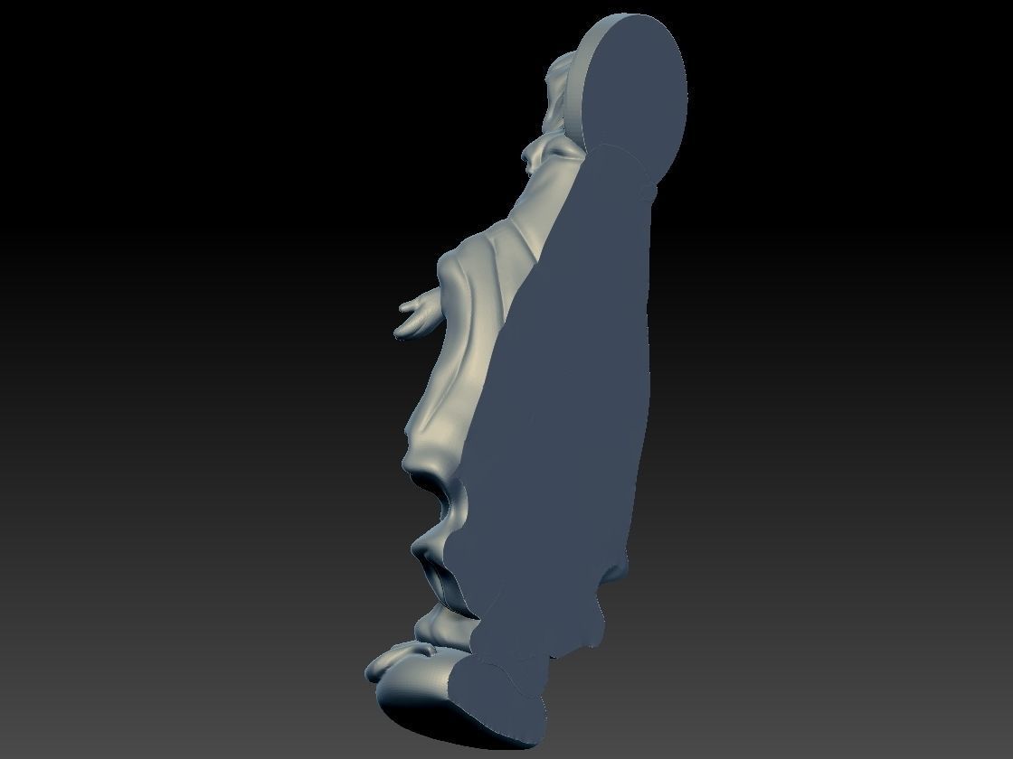 Virgin Mary 3D print model 3D print model_7