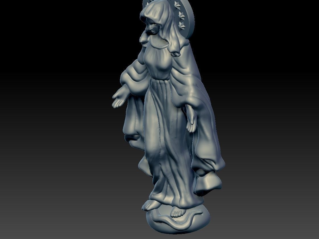 Virgin Mary 3D print model 3D print model_5