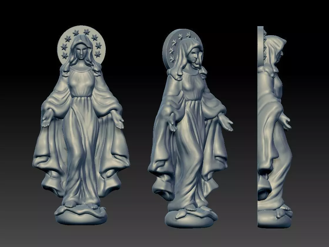 Virgin Mary 3D print model 3D print model_0