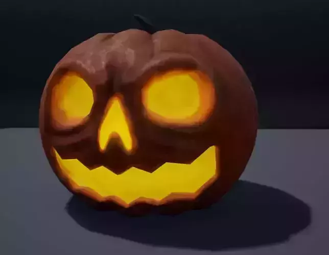Scary Pumpkin Low-poly 3D model
