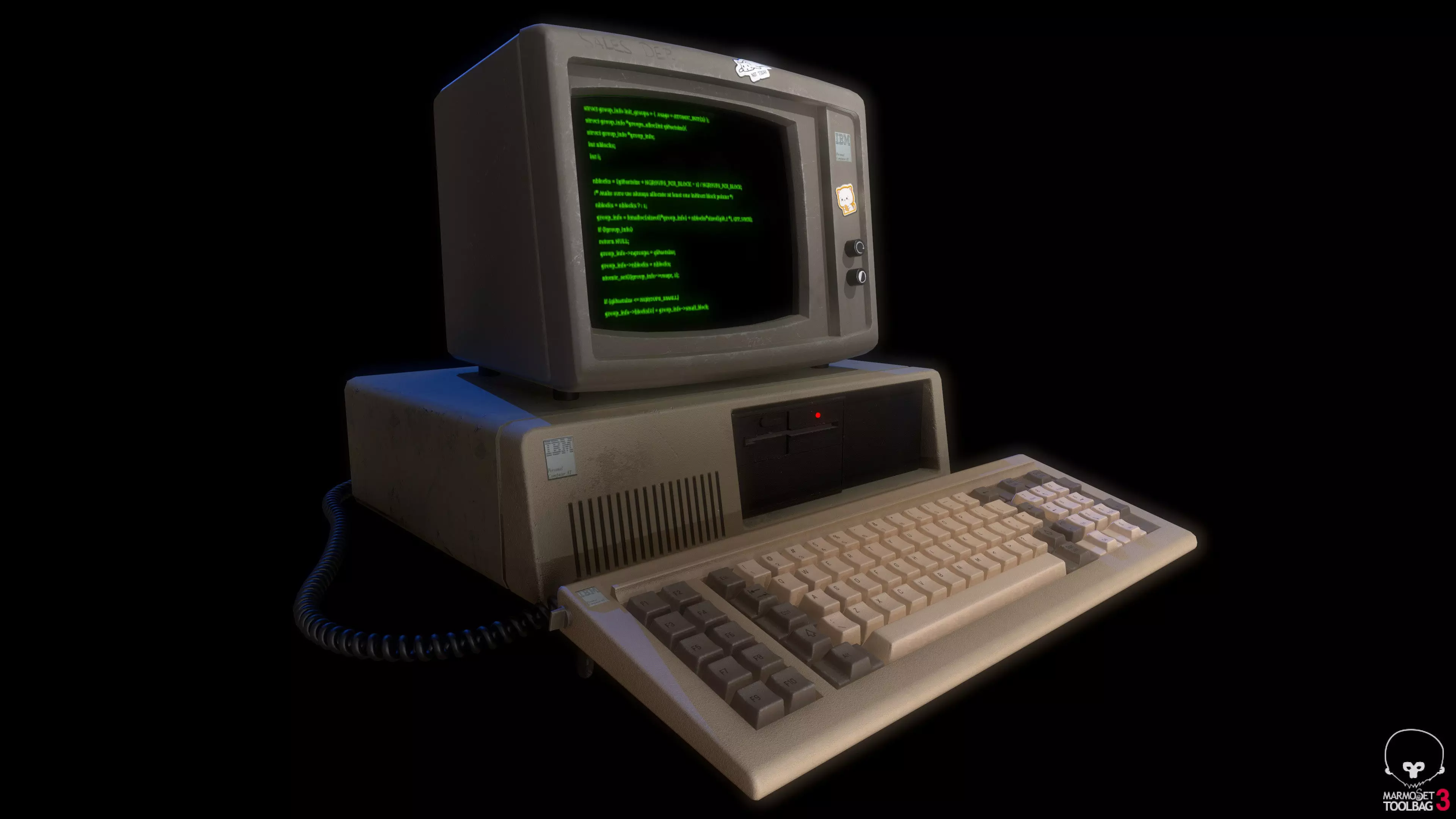 IBM Computer PC - Prop Low-poly 3D model_2