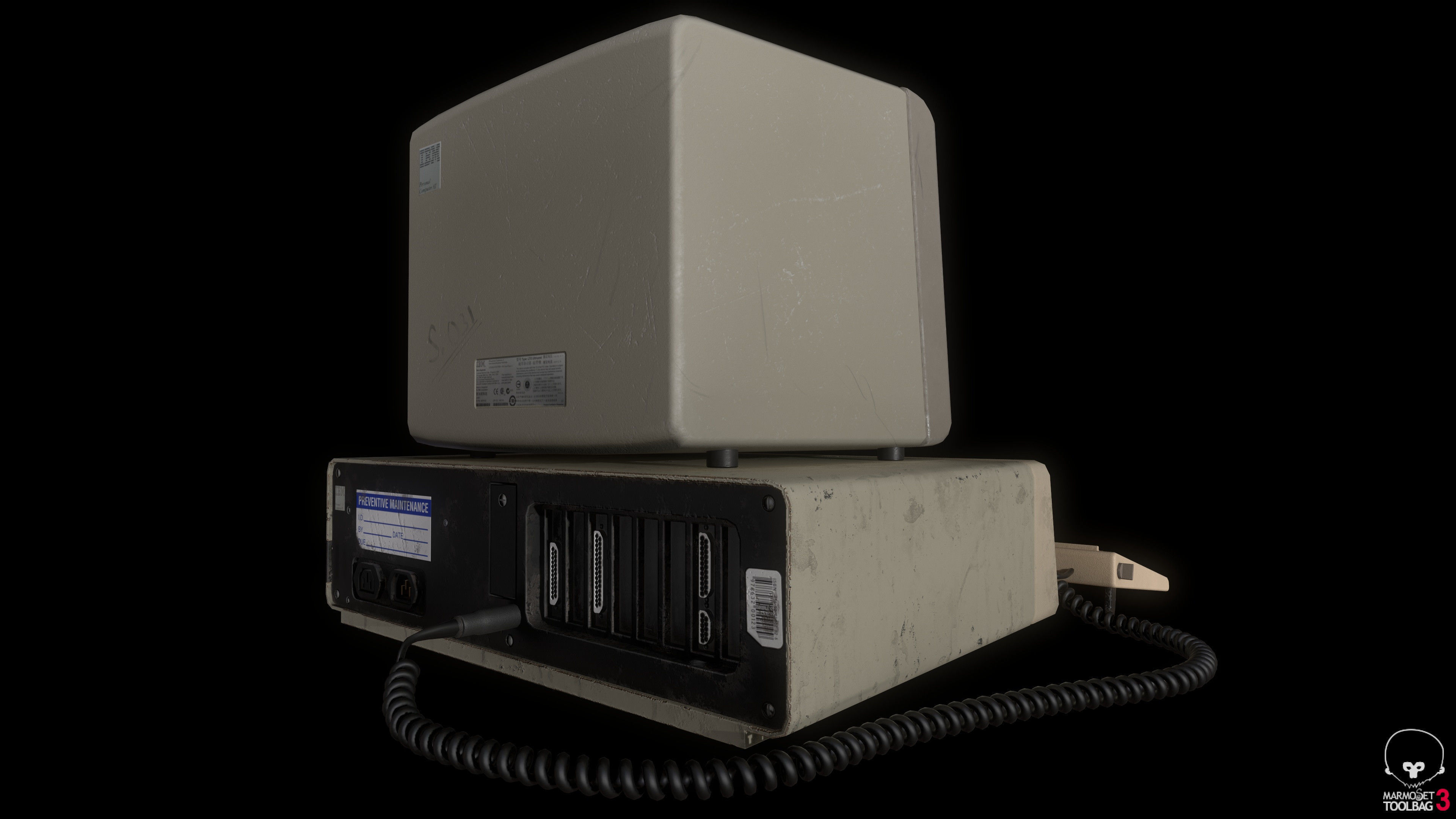 IBM Computer PC - Prop Low-poly 3D model_6