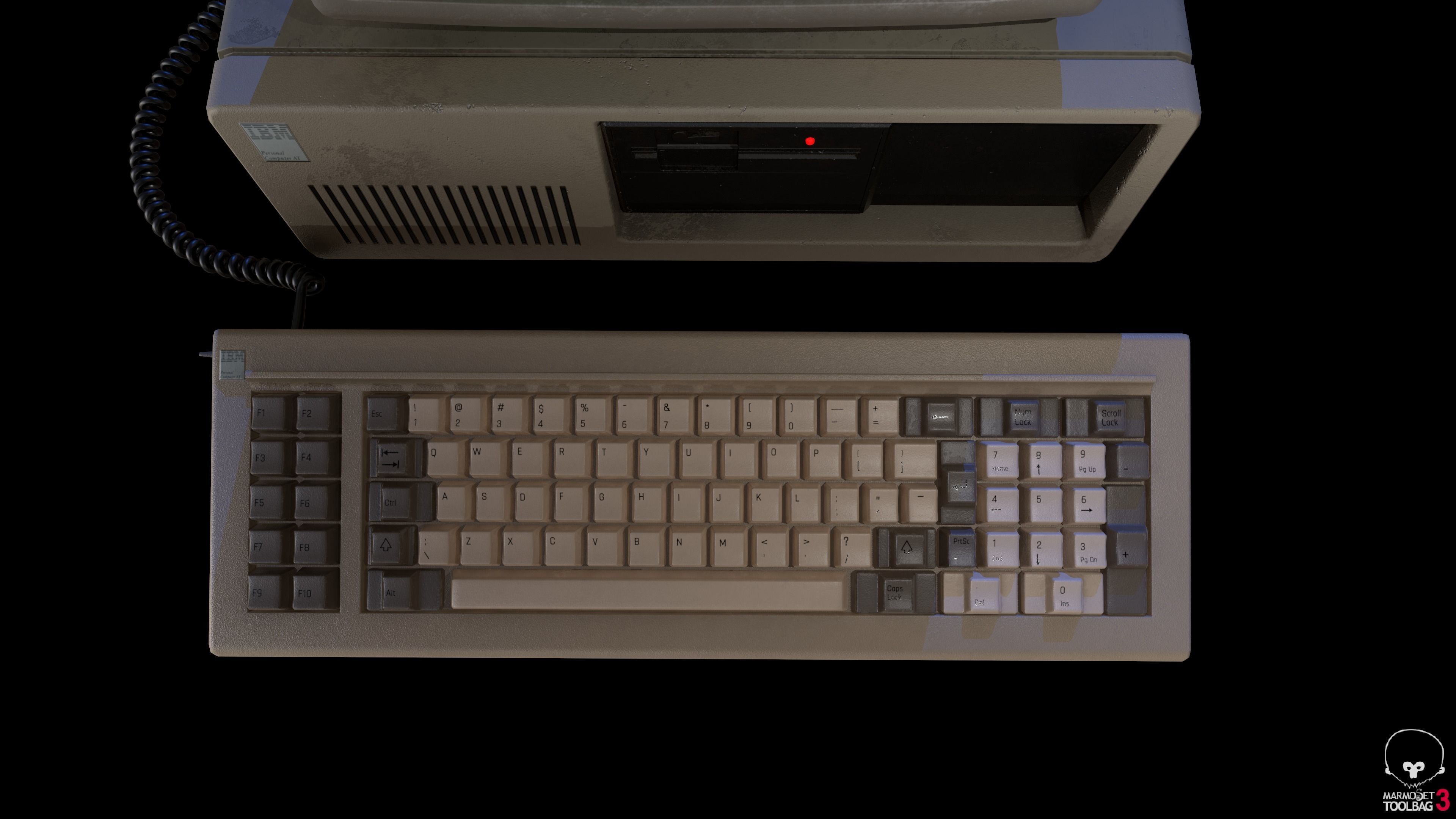 IBM Computer PC - Prop Low-poly 3D model_4