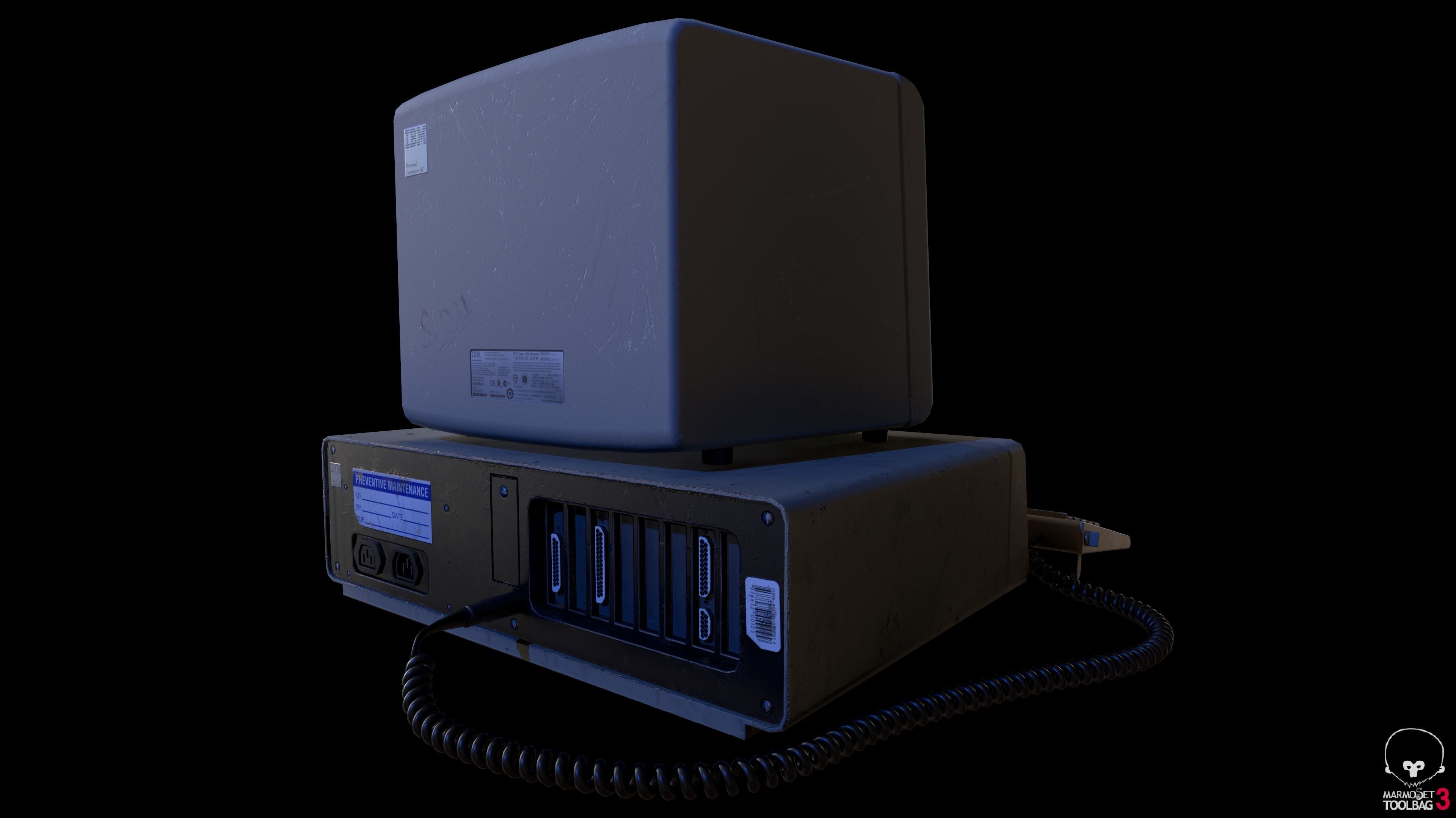 IBM Computer PC - Prop Low-poly 3D model_7
