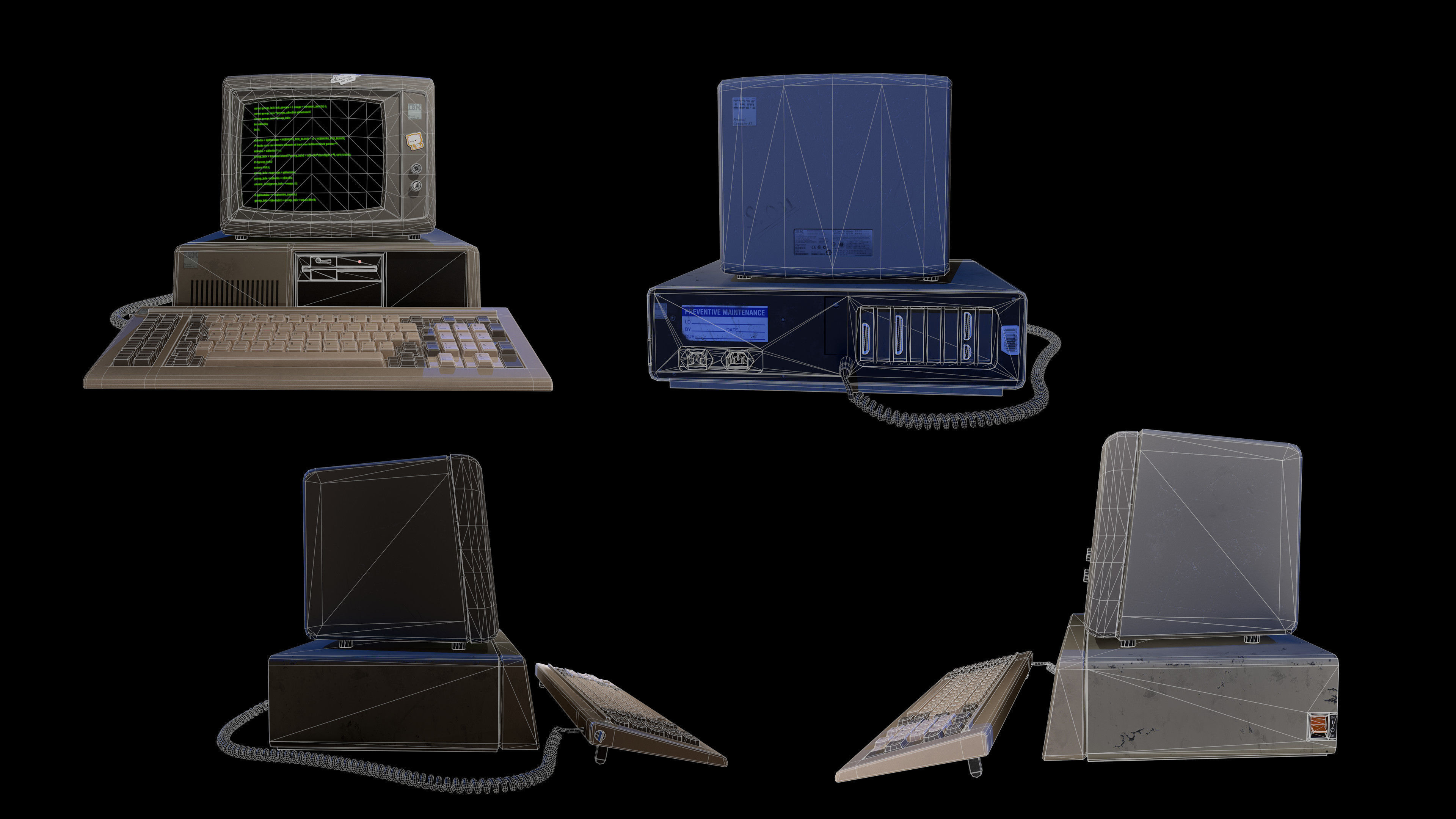 IBM Computer PC - Prop Low-poly 3D model_8