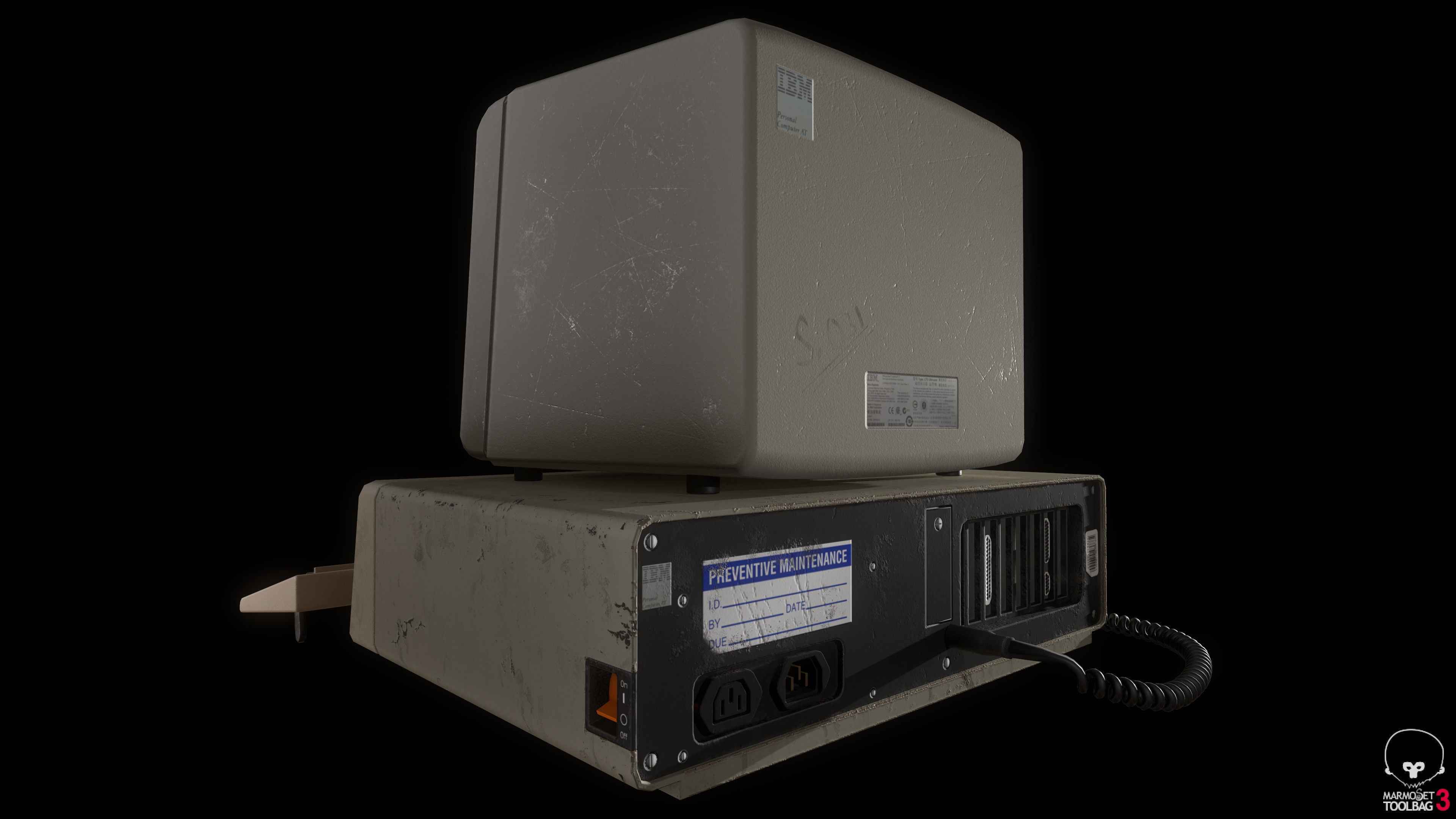 IBM Computer PC - Prop Low-poly 3D model_5