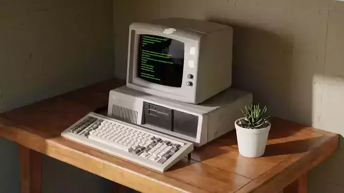 IBM Computer PC - Prop Low-poly 3D model