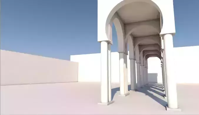 palace building with columns and arches