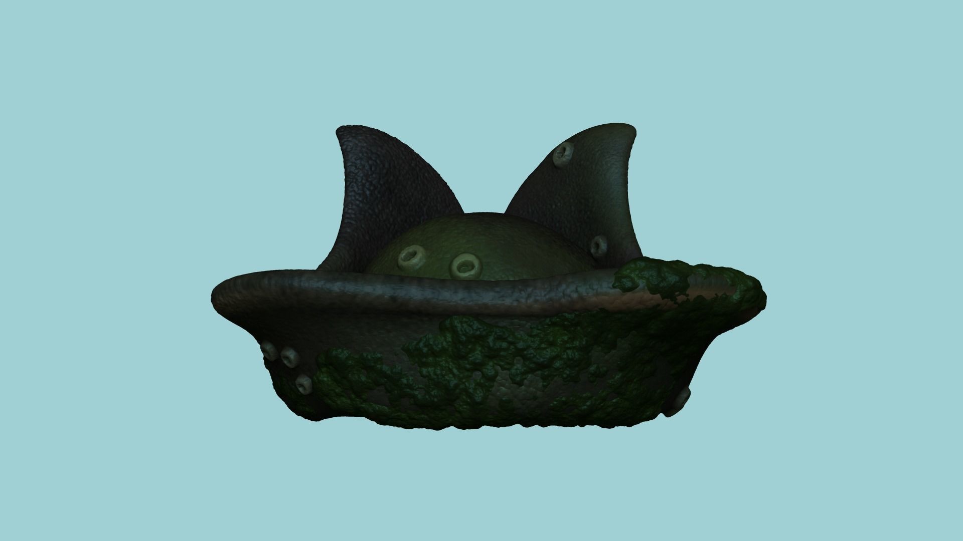 Davy Jones Hat - Pirate Costume Low-poly 3D model_5
