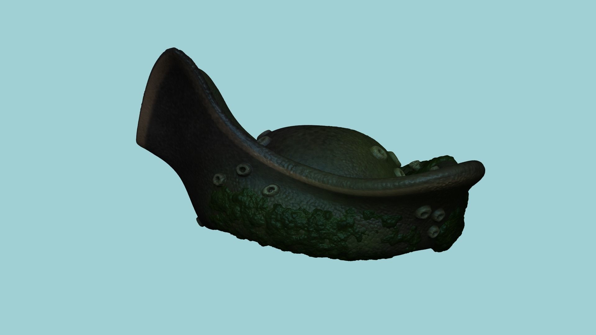 Davy Jones Hat - Pirate Costume Low-poly 3D model_3