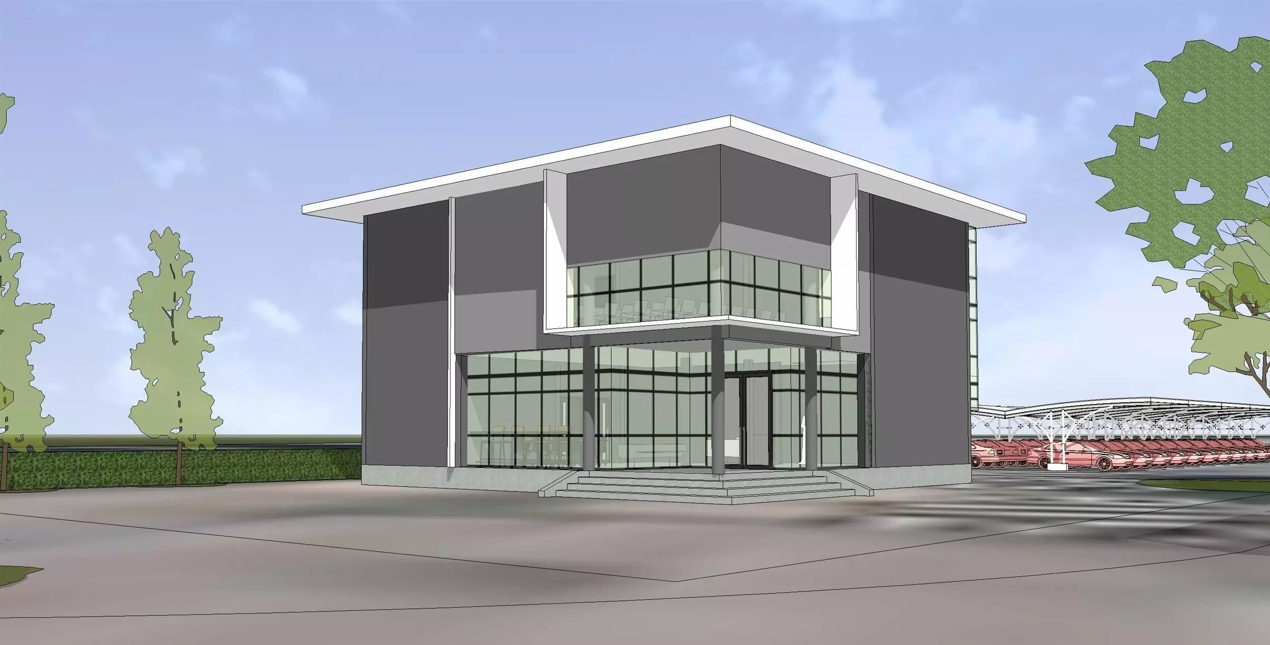 Compact office  3D model_0