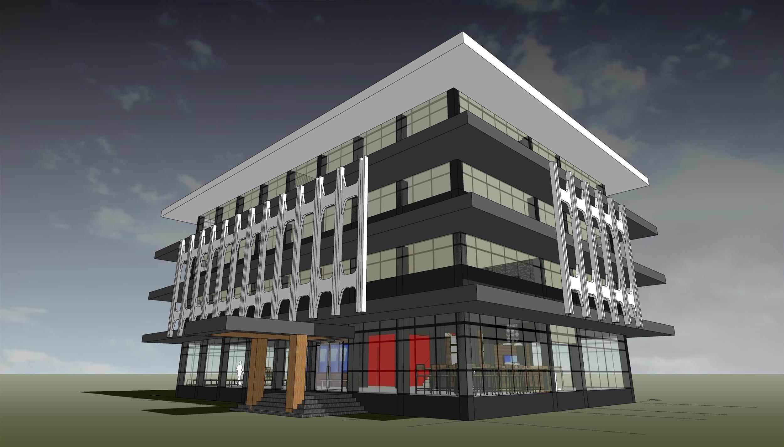 Co-working office 3D model_3