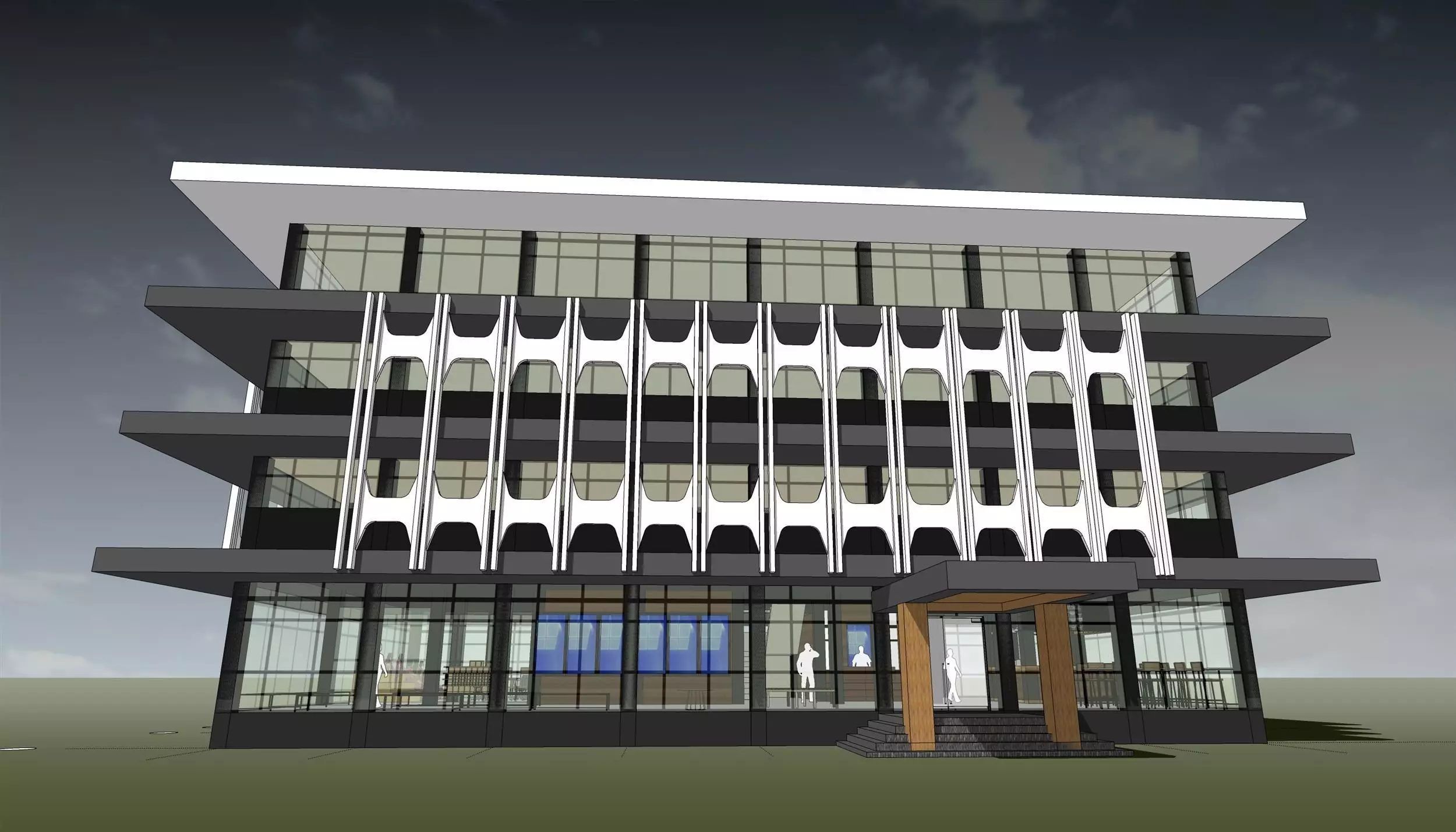 Co-working office 3D model_0