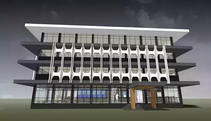 Co-working office 3D model