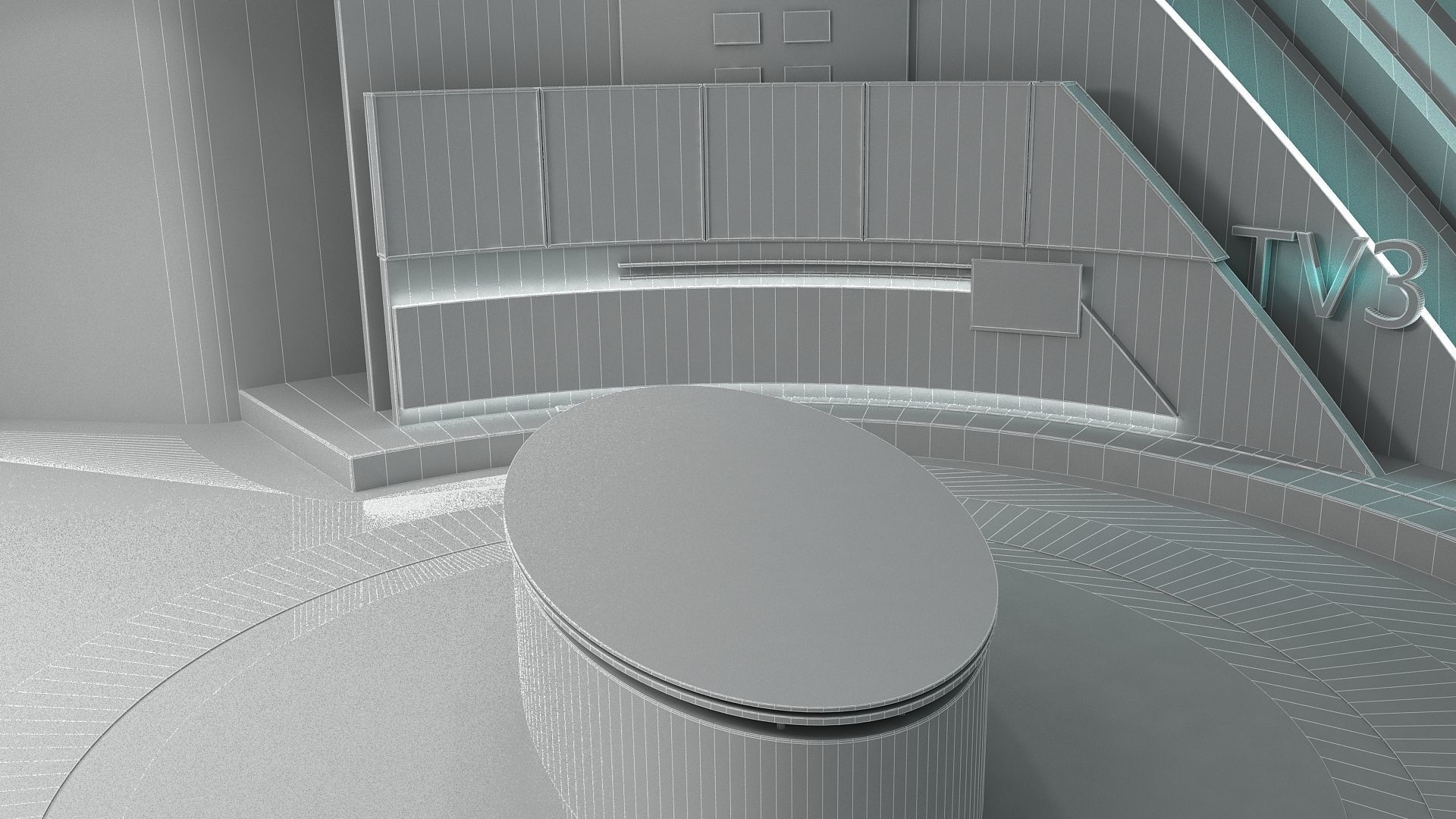 Sport Virtual Studio Low-poly 3D model_4