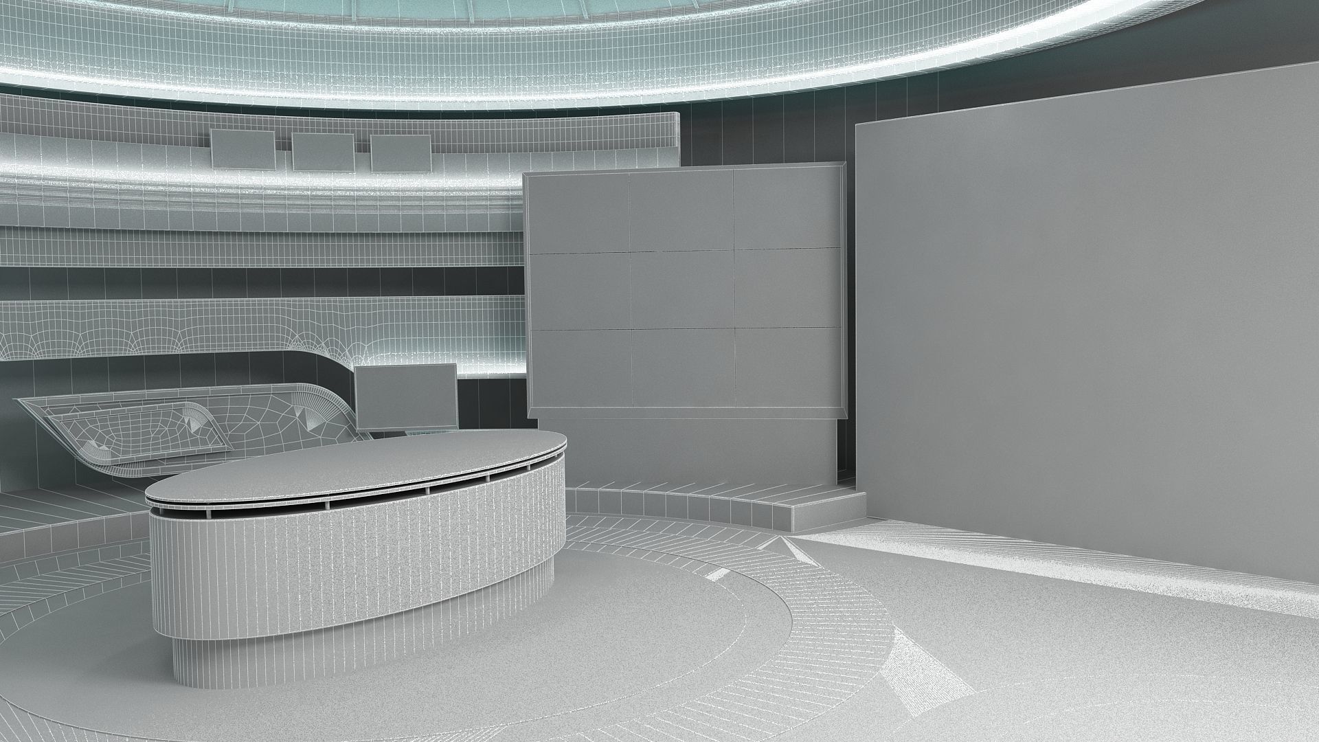 Sport Virtual Studio Low-poly 3D model_5