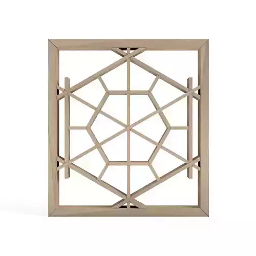 Tsumiishikikko wooden frame with geometric design 3D print model